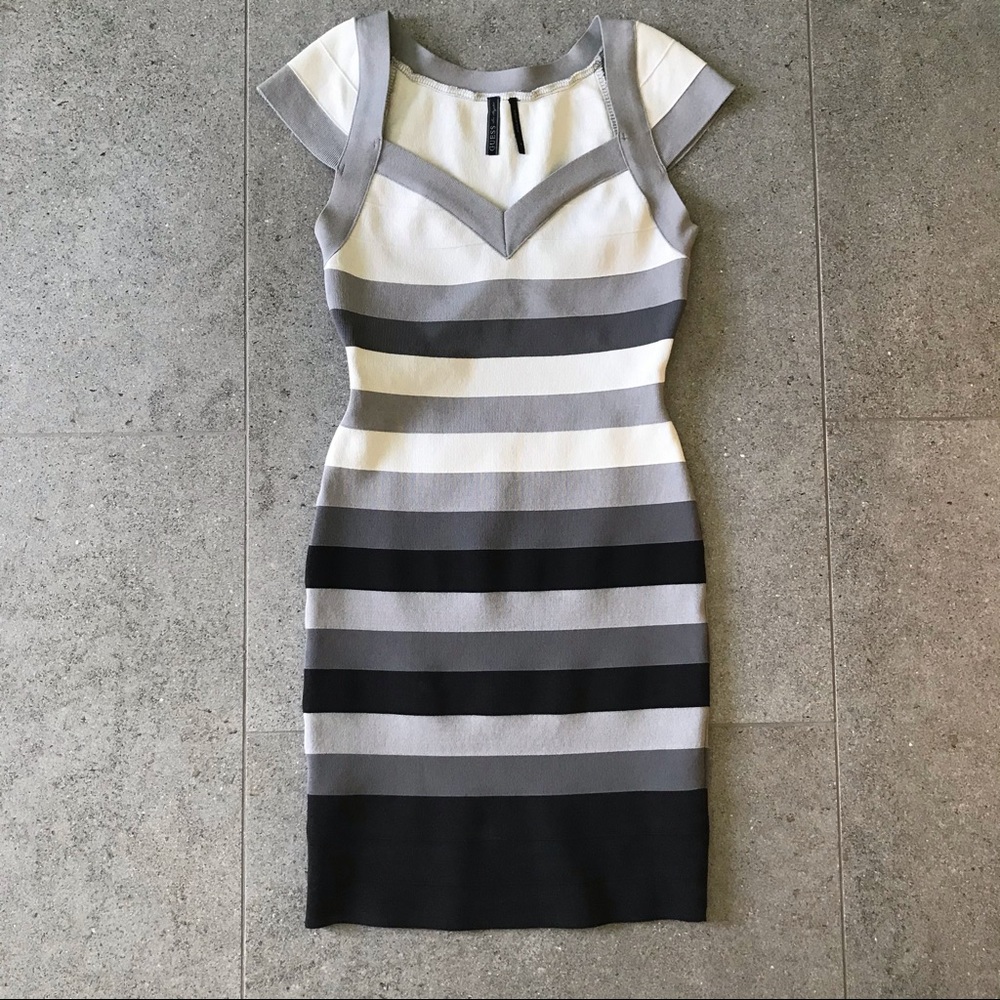 ✨SOLD✨🤍GUESS GRAY BANDAGE DRESS🖤